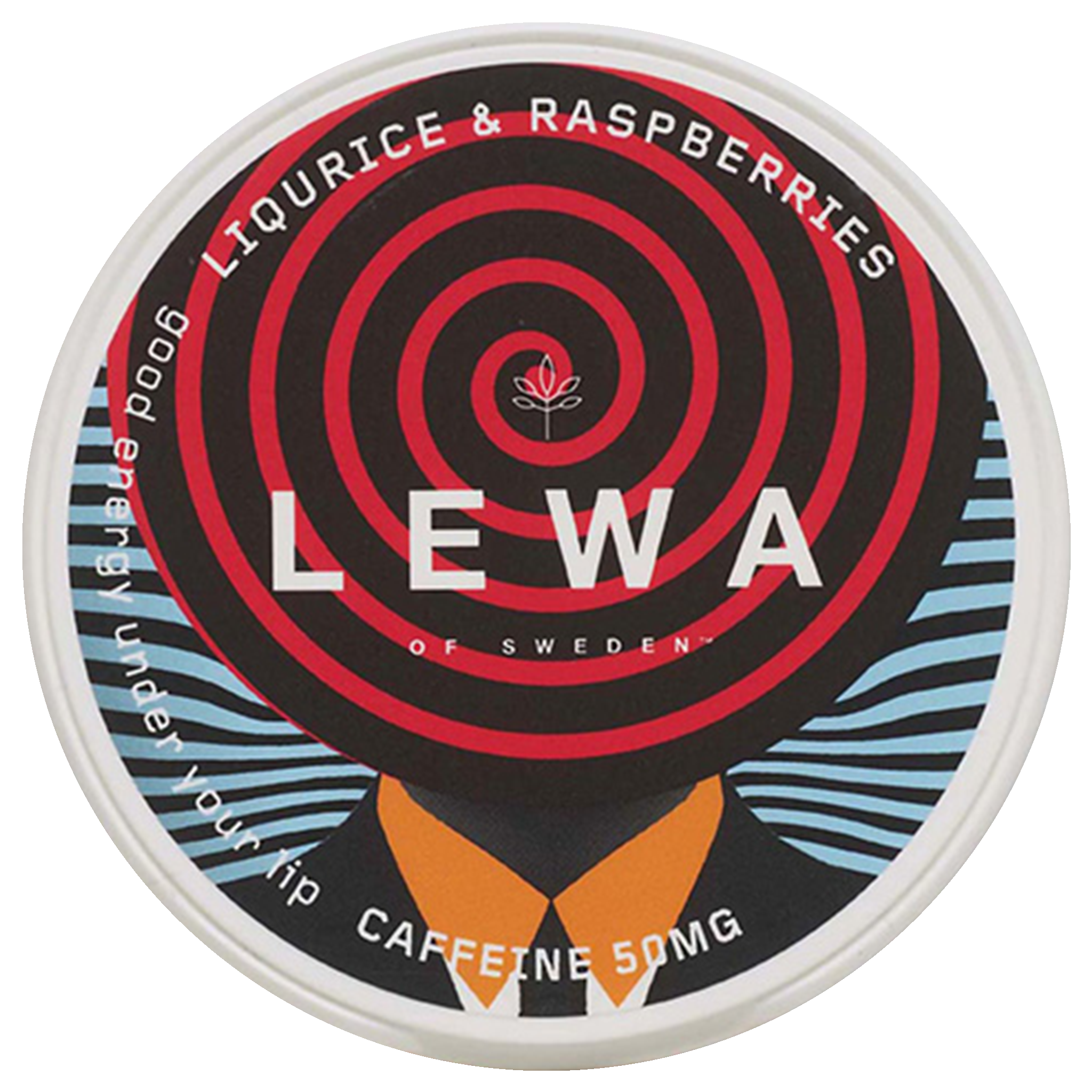 Vit Snus Raspberry Bli pigg med LEWA Liquorice Raspberries – snus med koffein