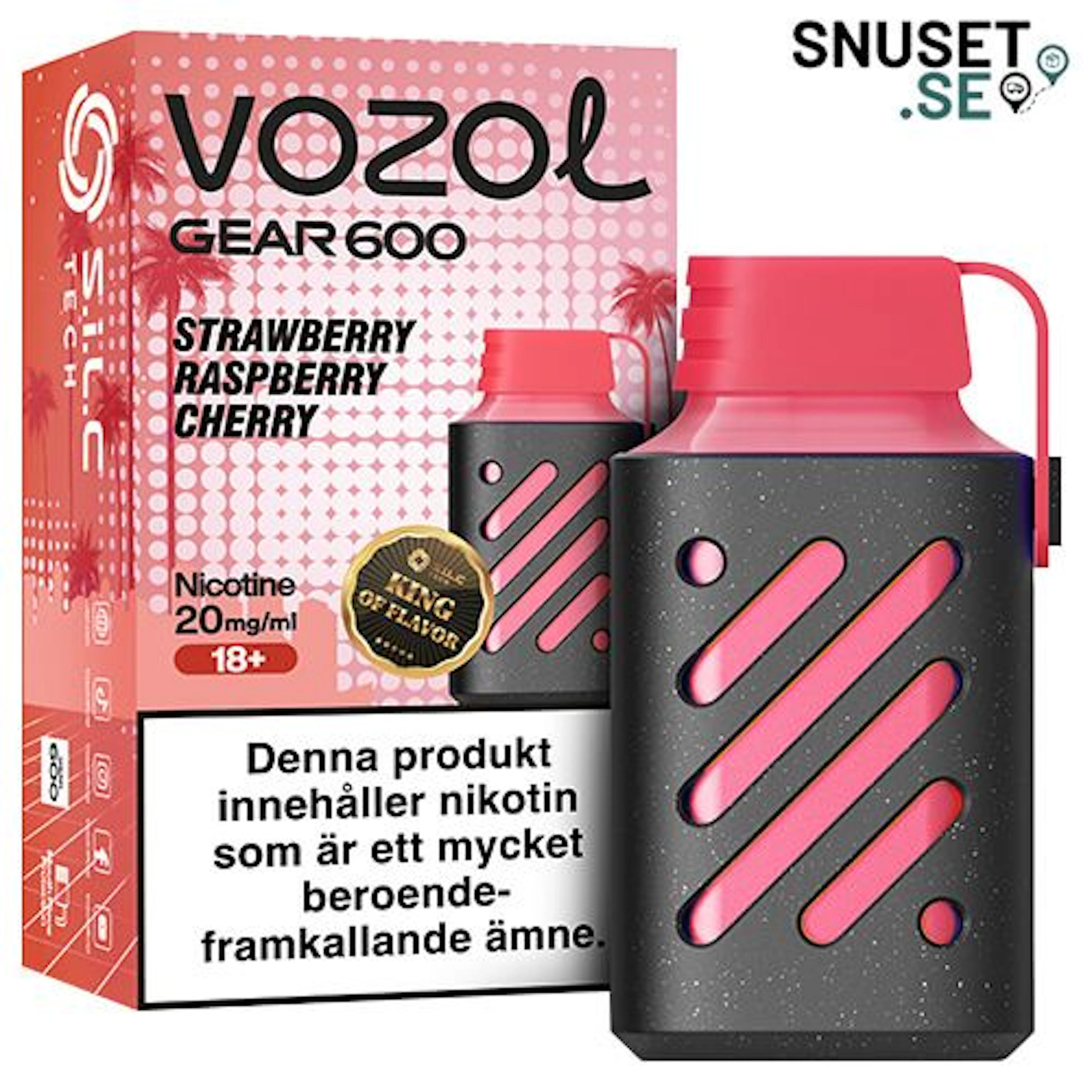 Vozol Gear 600 Strawberry Raspberry Cherry 20 mg