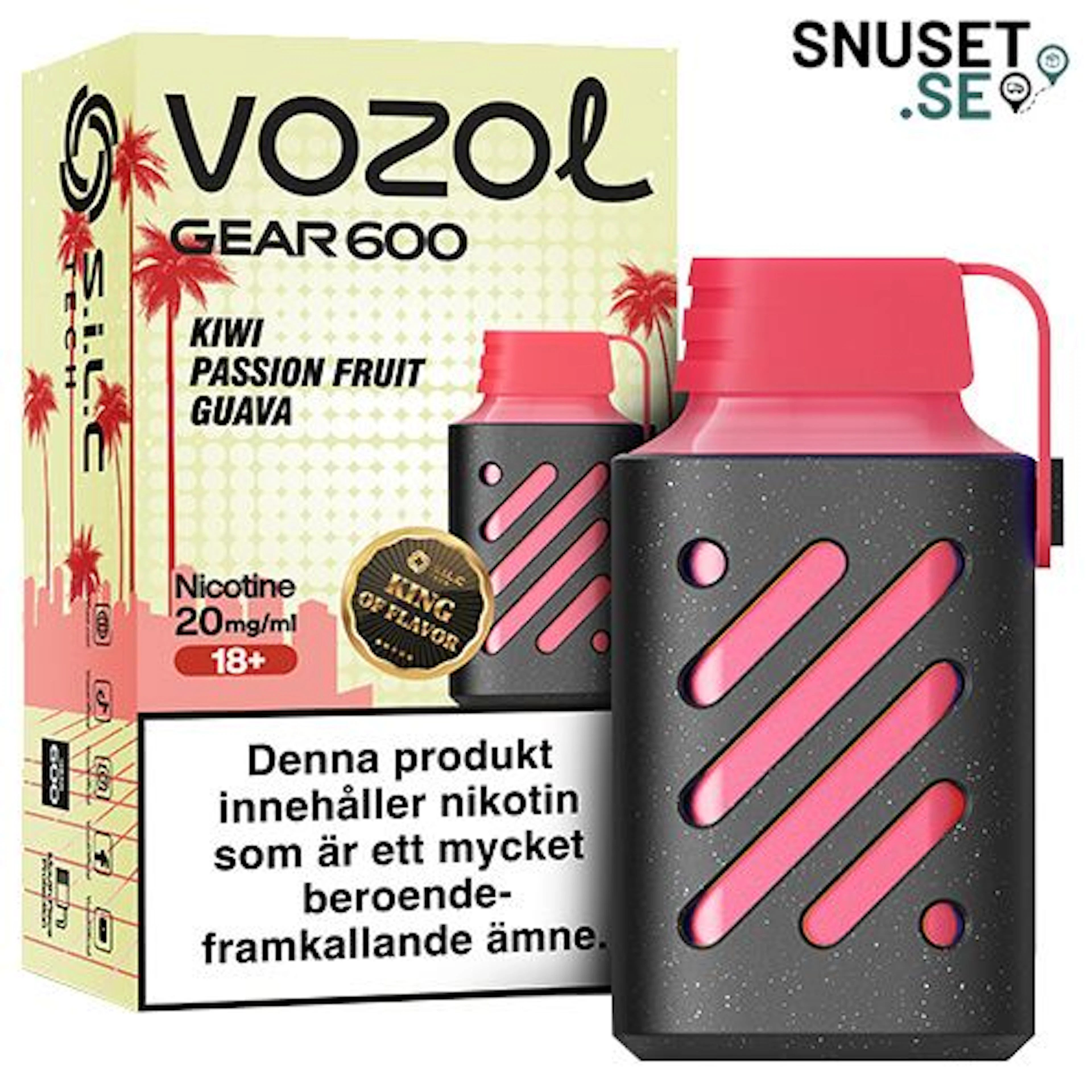 Vozol Gear 600 Kiwi Passion Fruit Guava 20 mg Vape