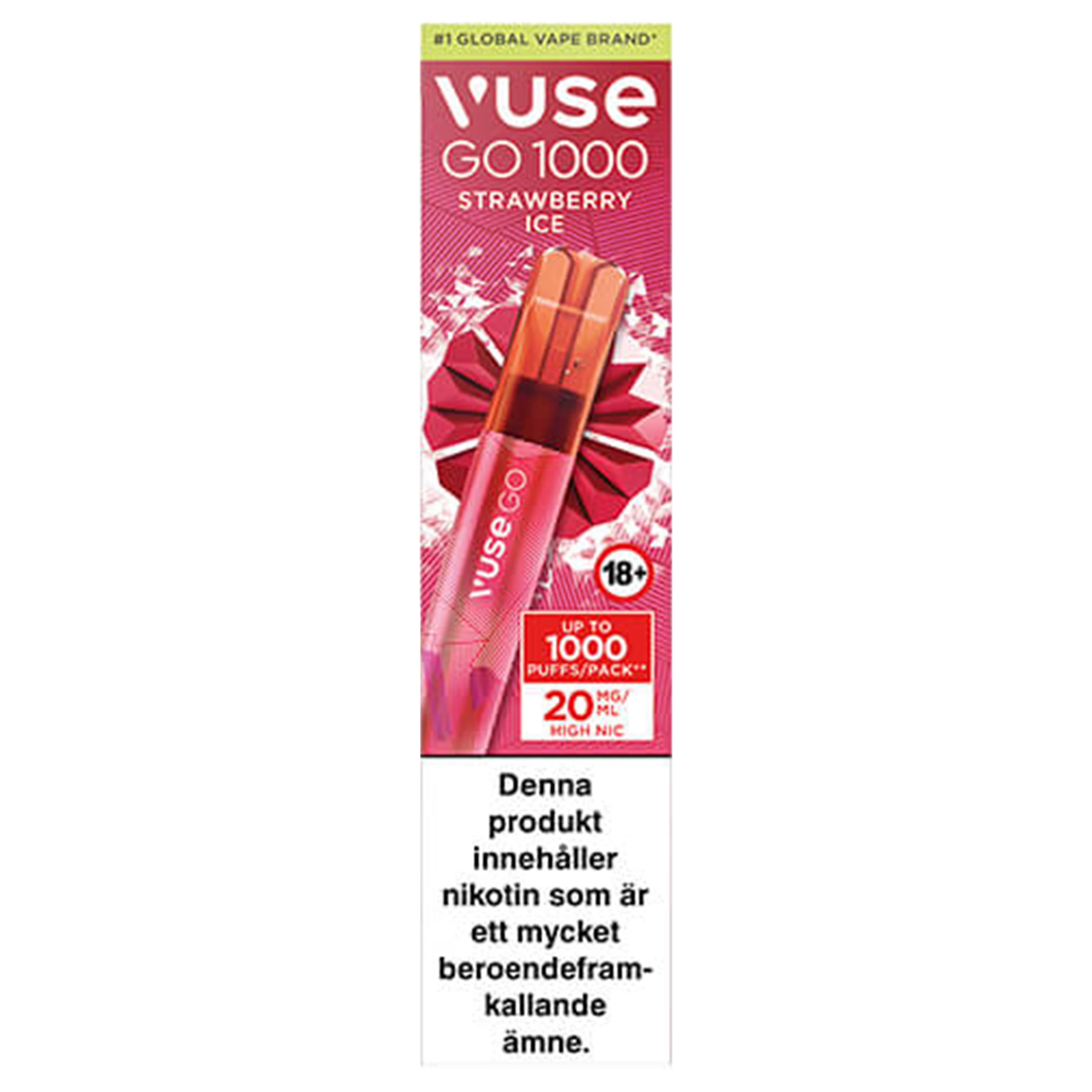 Vuse Go Strawberry Ice 1000 20 mg