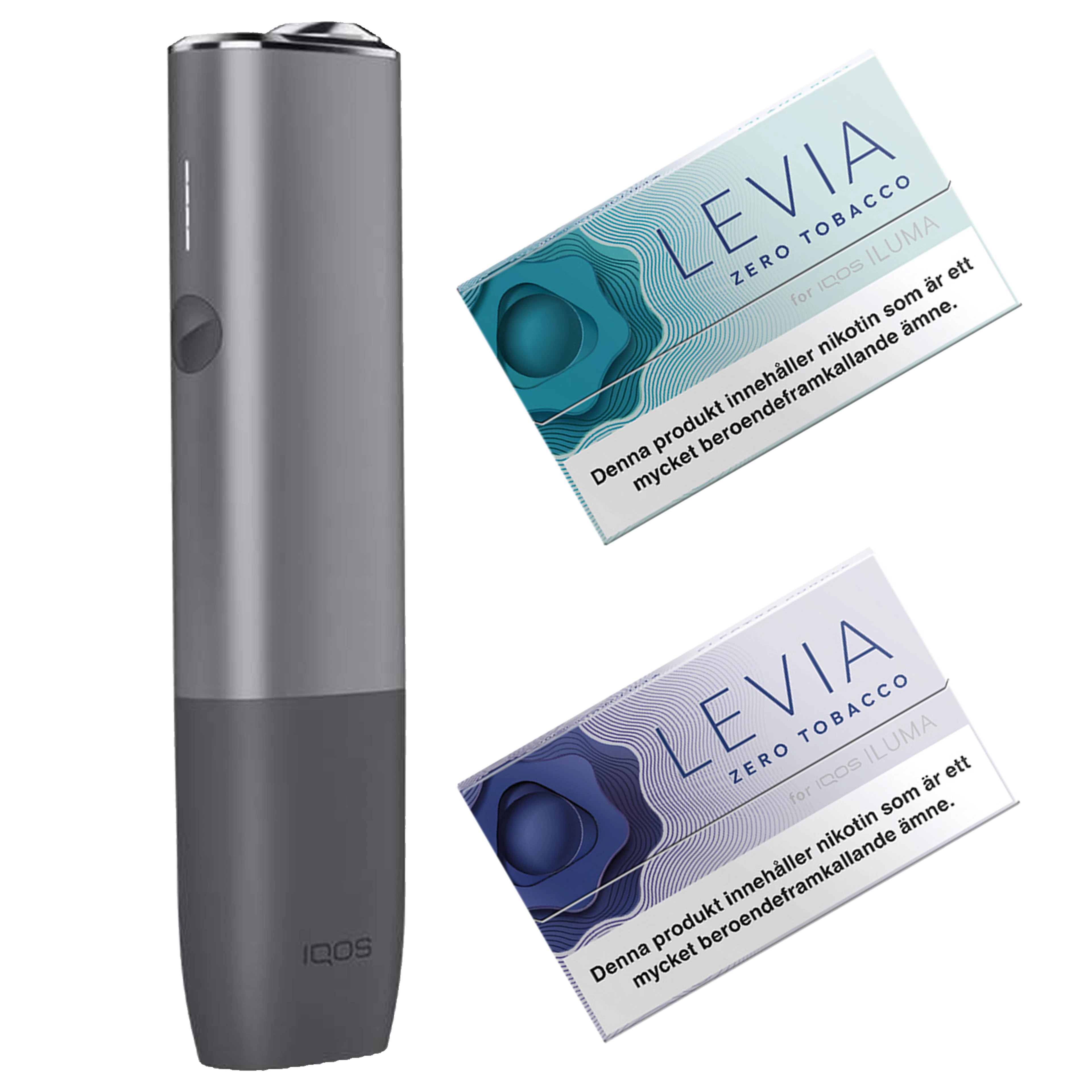 Iqos Iluma One Pebble Gray + 1x Electro Purple + 1x Island Beat