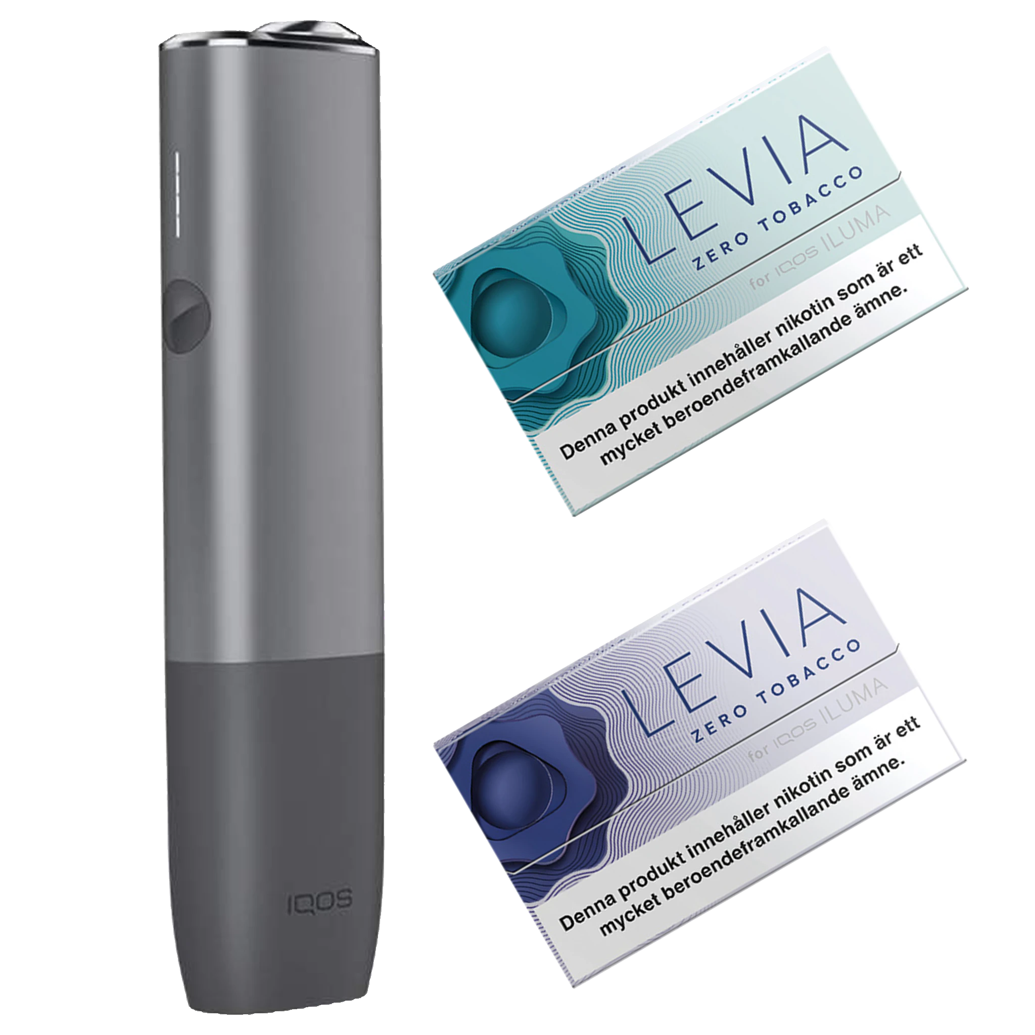 Iqos Iluma One Pebble Gray + 1x Electro Purple + 1x Island Beat