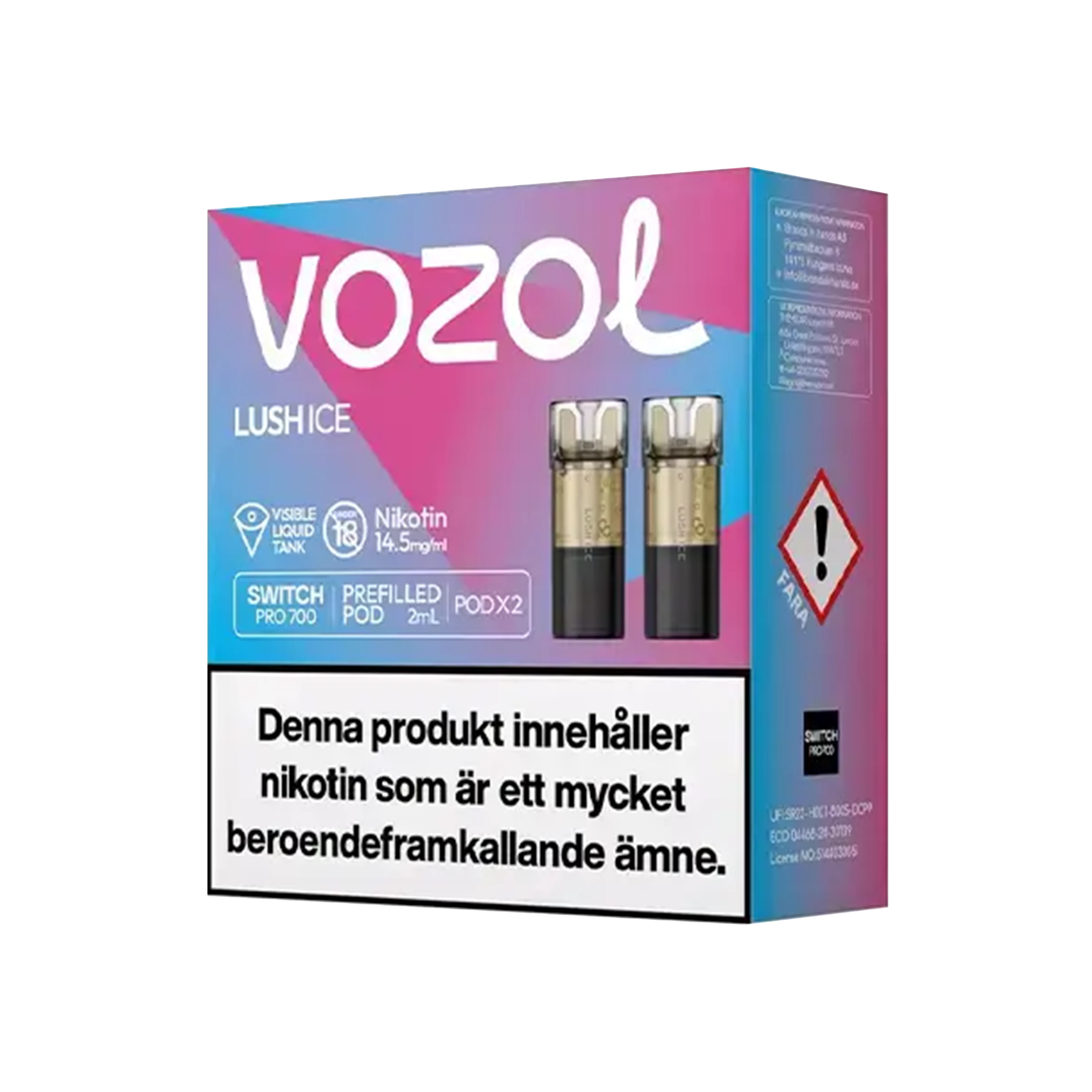 Vozol Lush Ice 14,5mg Pod 2-pack
