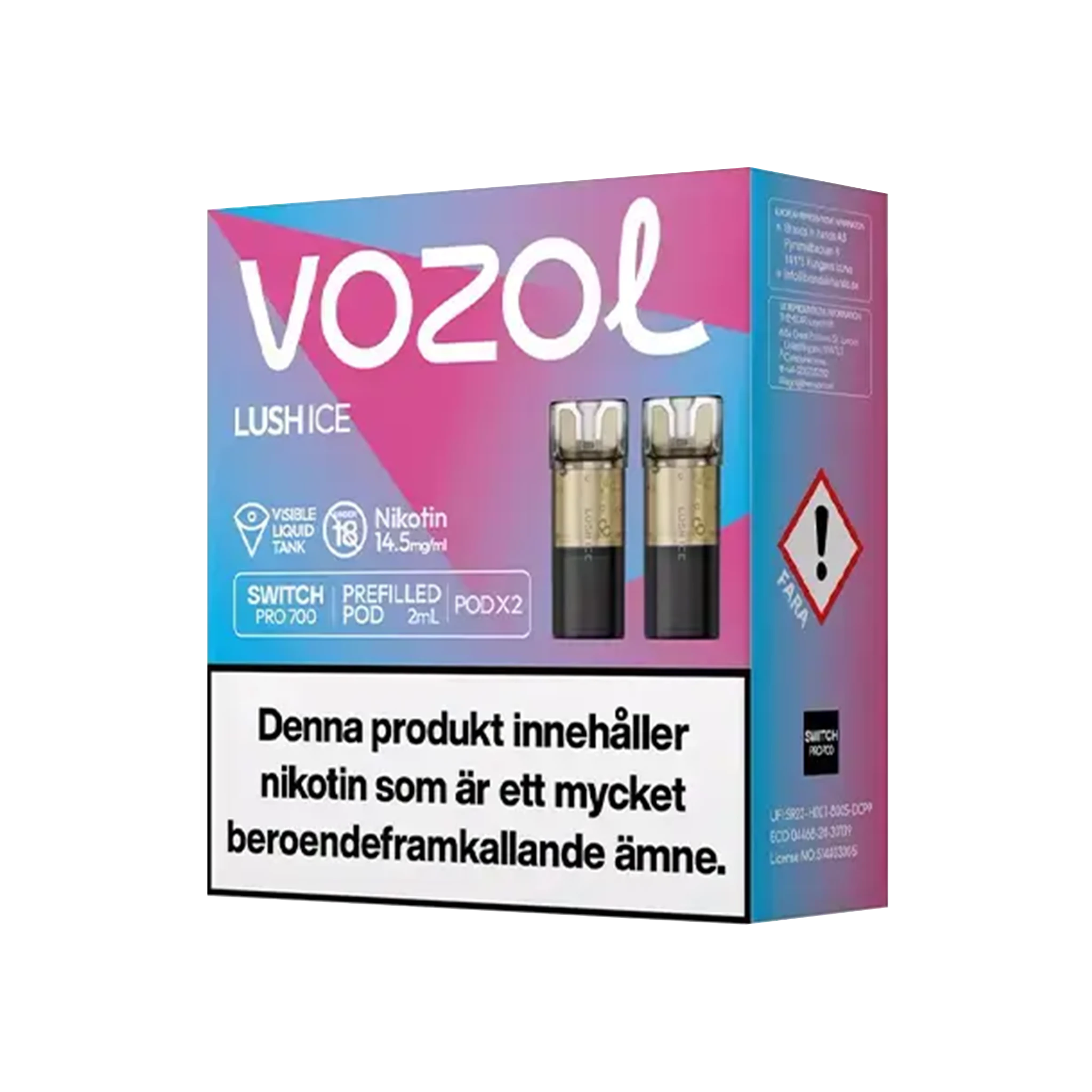Vozol Lush Ice 14,5mg Pod 2-pack