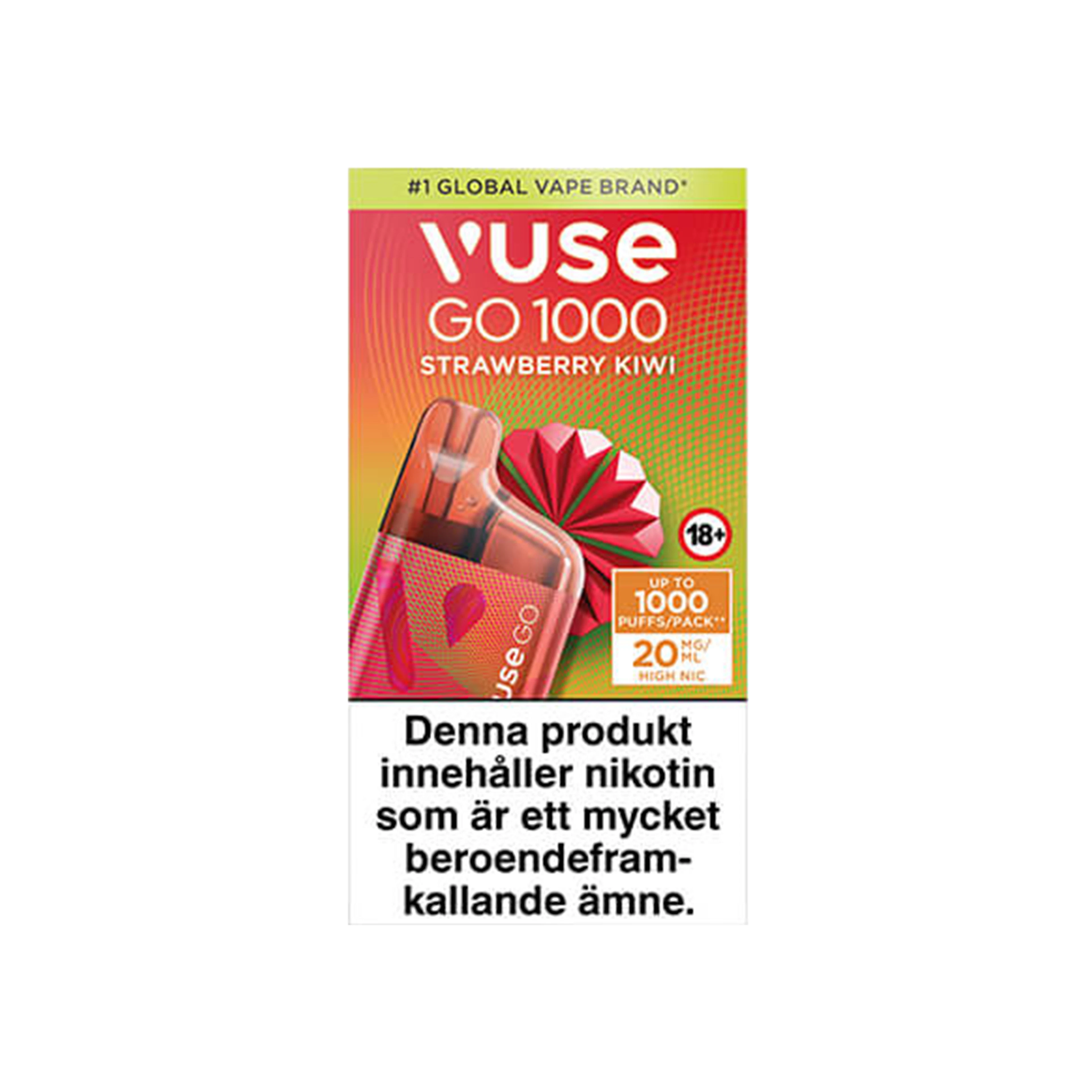 Vuse Go Box 1000 Strawberry Kiwi 20 mg