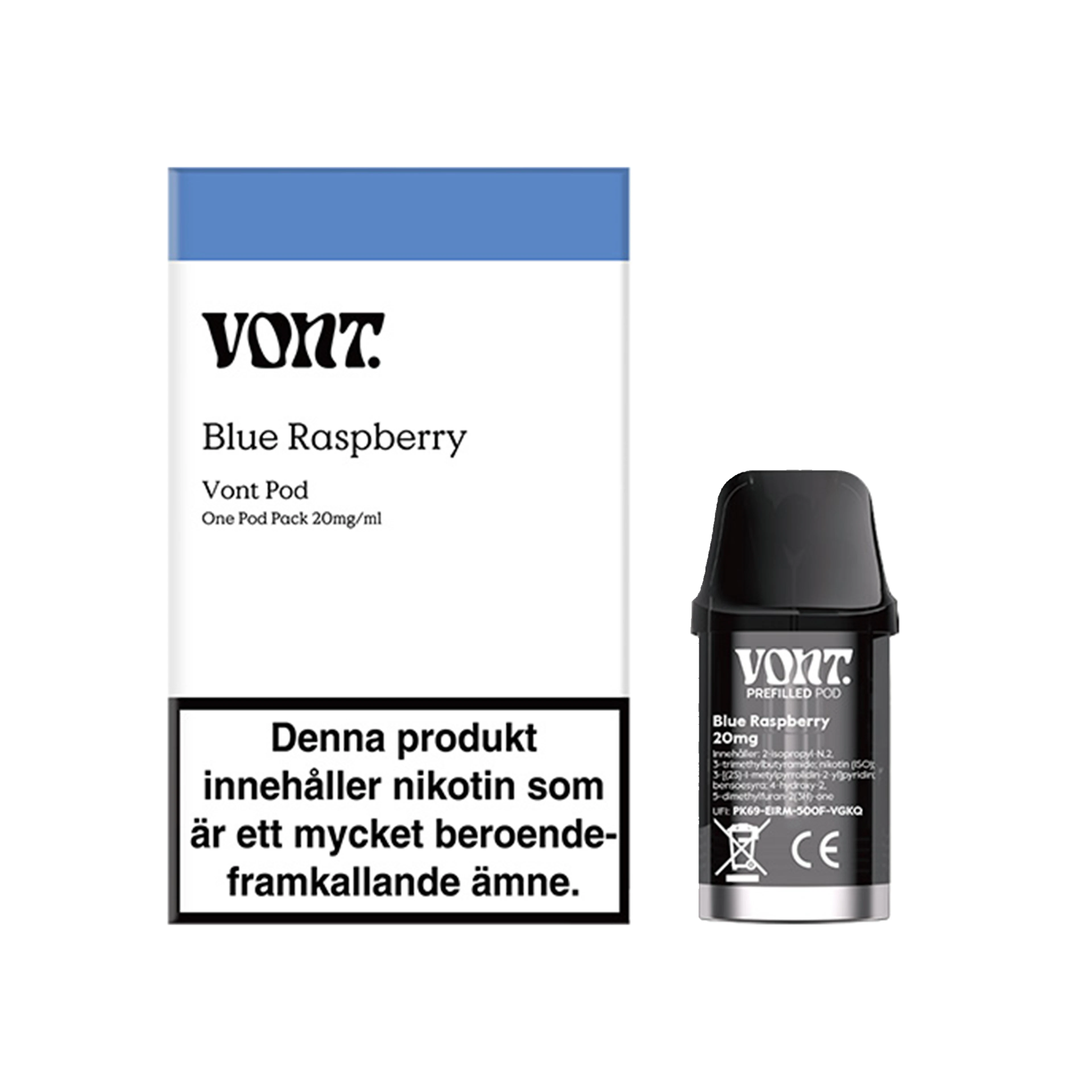 Vont Pod Blue Raspberry 1000 20mg