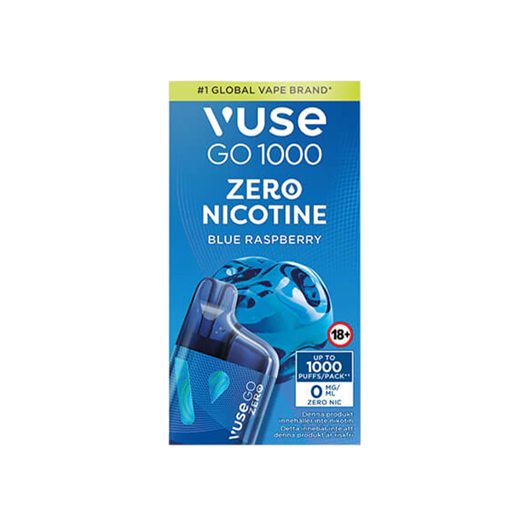 Vuse Go Box 1000 Blue Raspberry Nikotinfri | Snuset.se