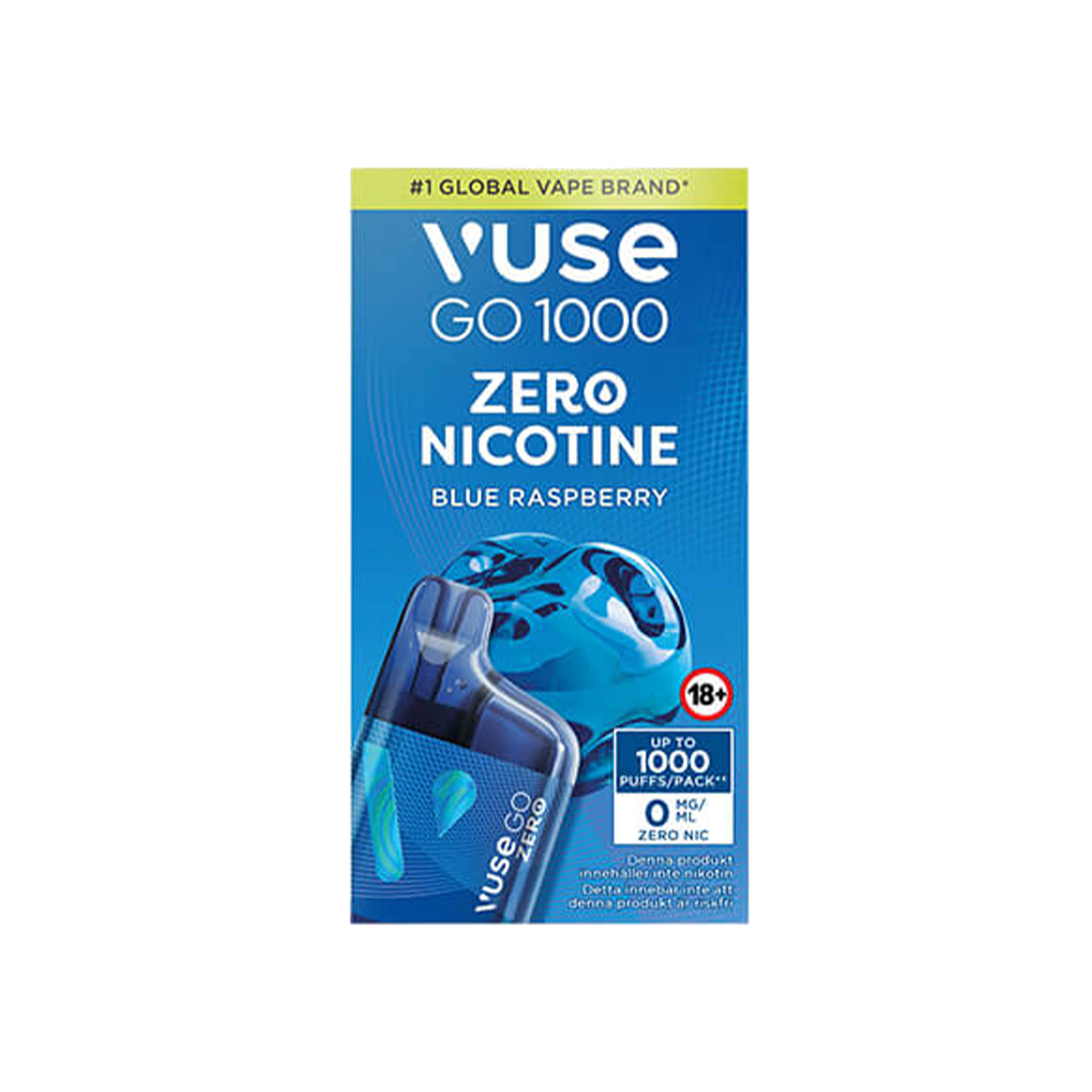 Vuse Go Box 1000 Blue Raspberry Nikotinfri