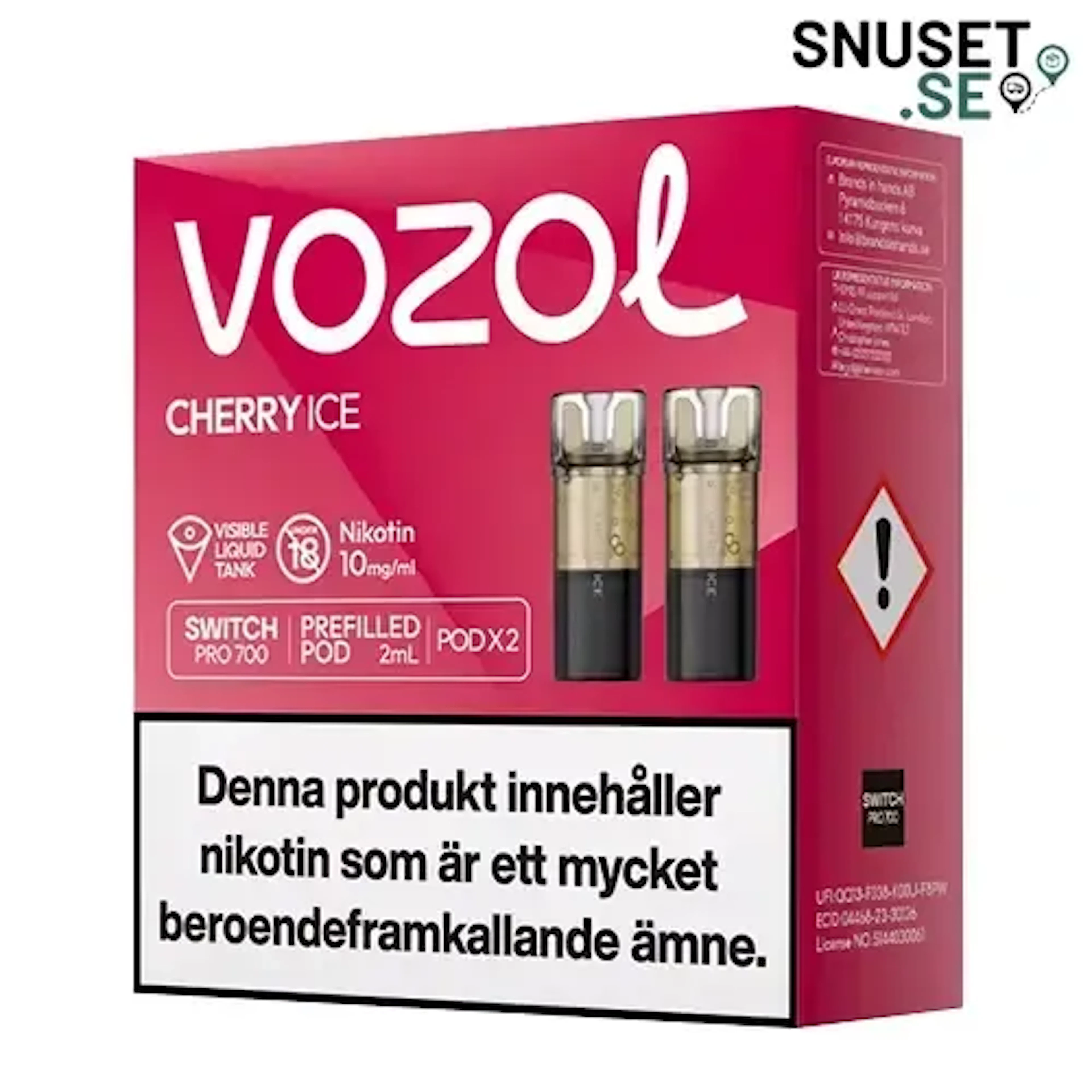 Vozol Cherry Ice 10mg Pod 2-pack