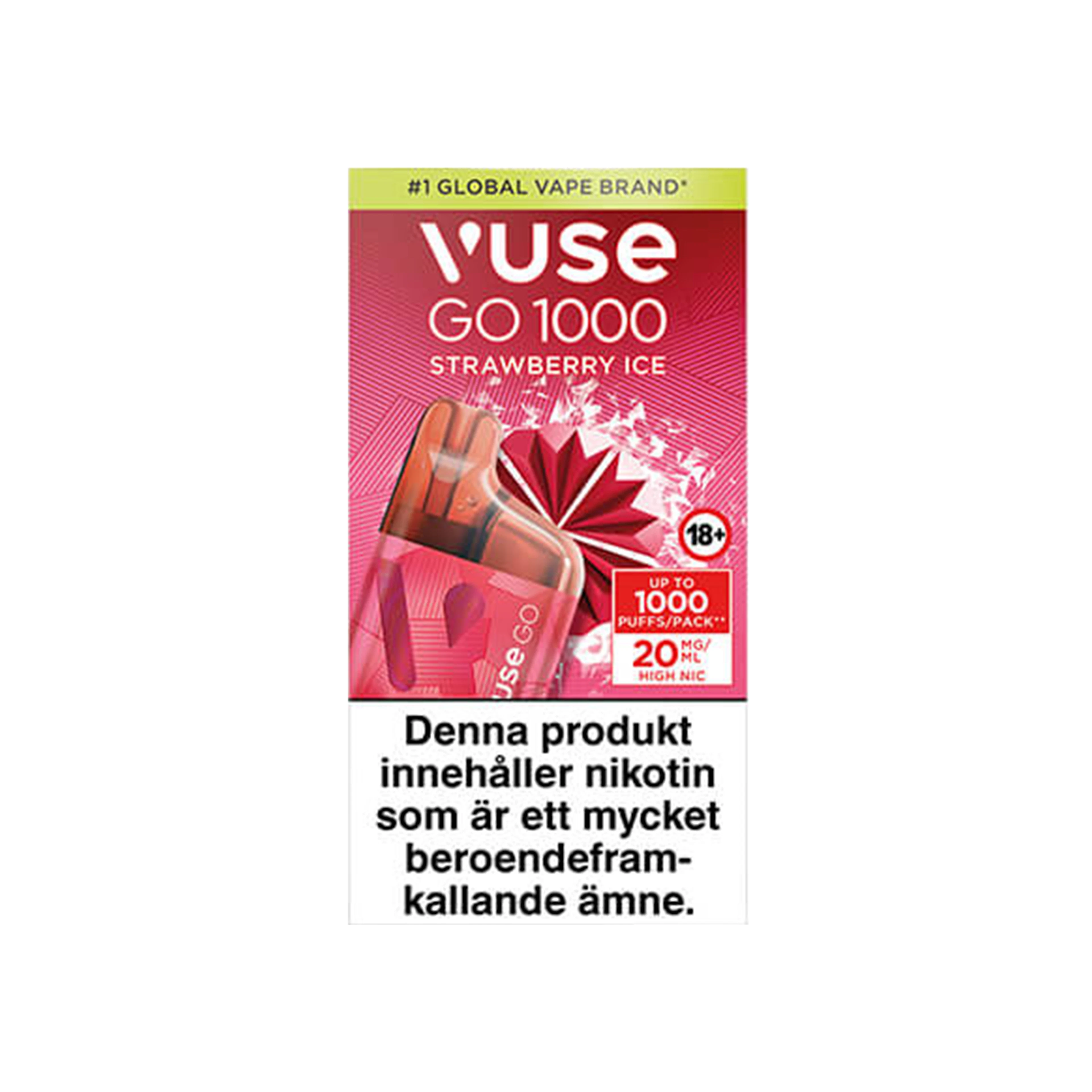 Vuse Go Box 1000 Strawberry Ice 20 mg