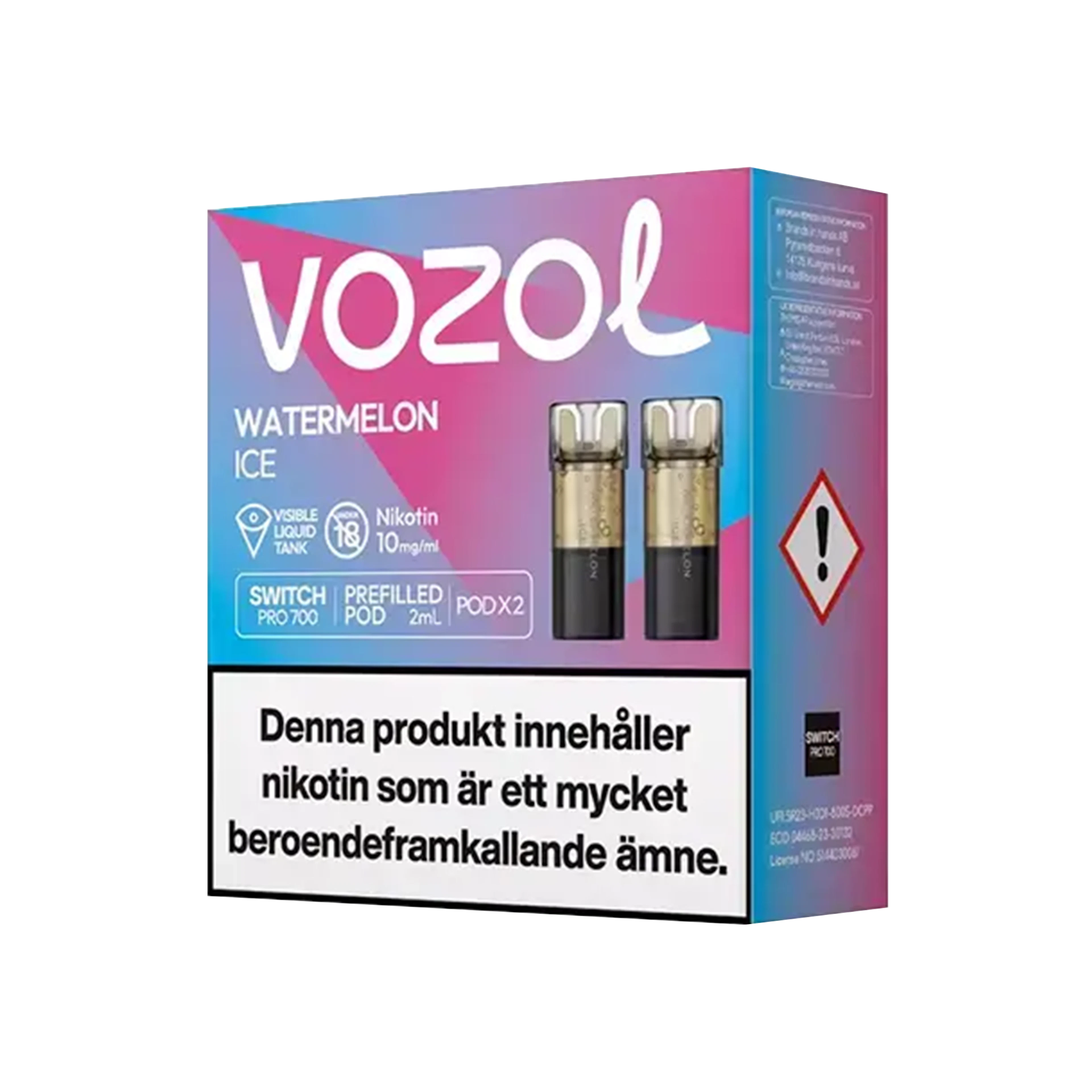 Vozol Watermelon Ice 10mg Pod 2-pack
