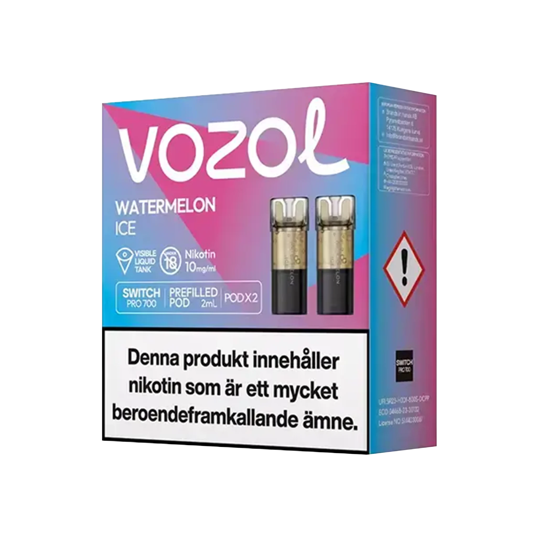 Vozol Watermelon Ice 10mg Pod 2-pack
