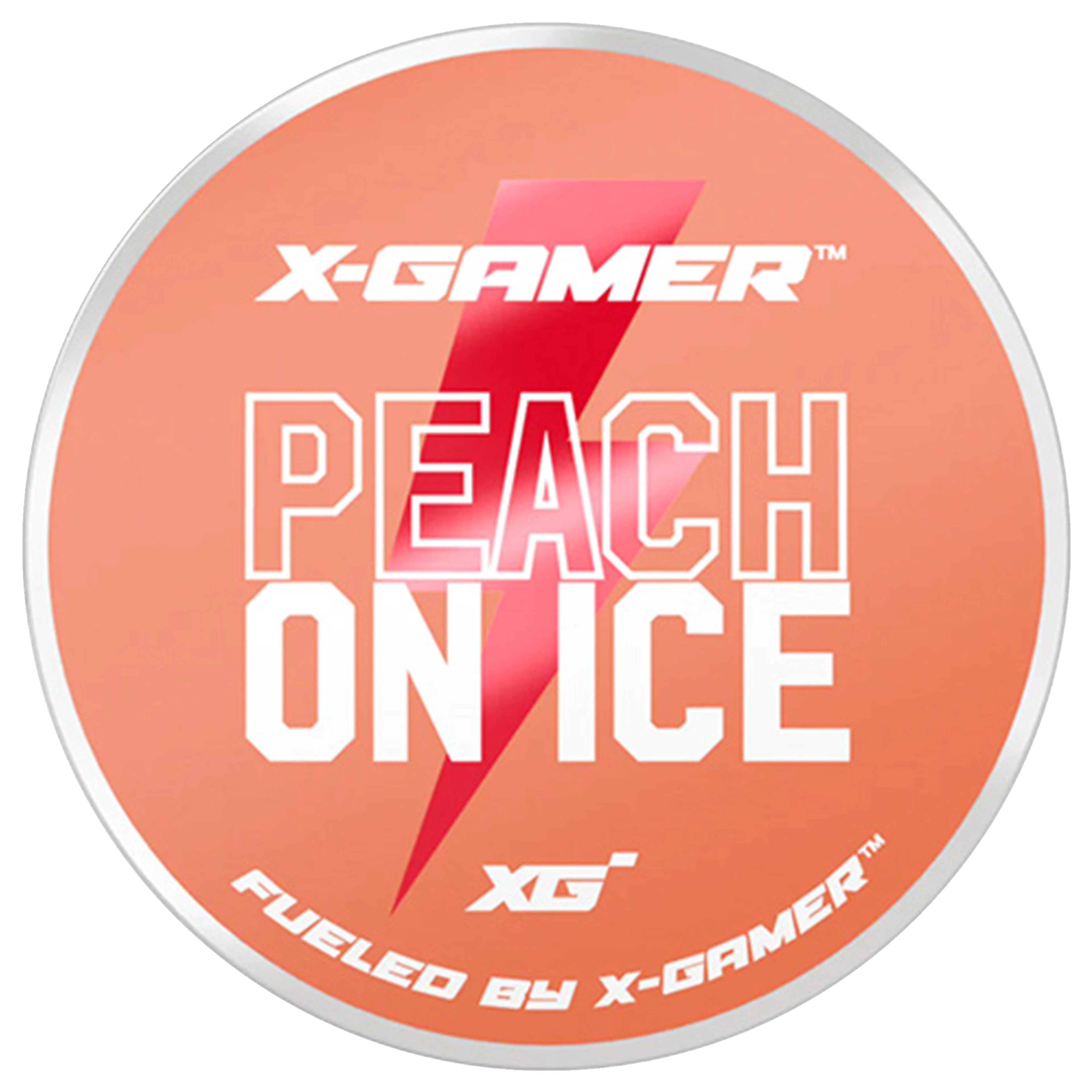 X-Gamer Peach On Ice Nikotinfritt Koffeinsnus