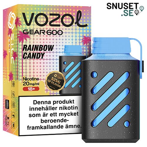 Vozol Gear 600 Rainbow Candy 20 mg | Snuset.se
