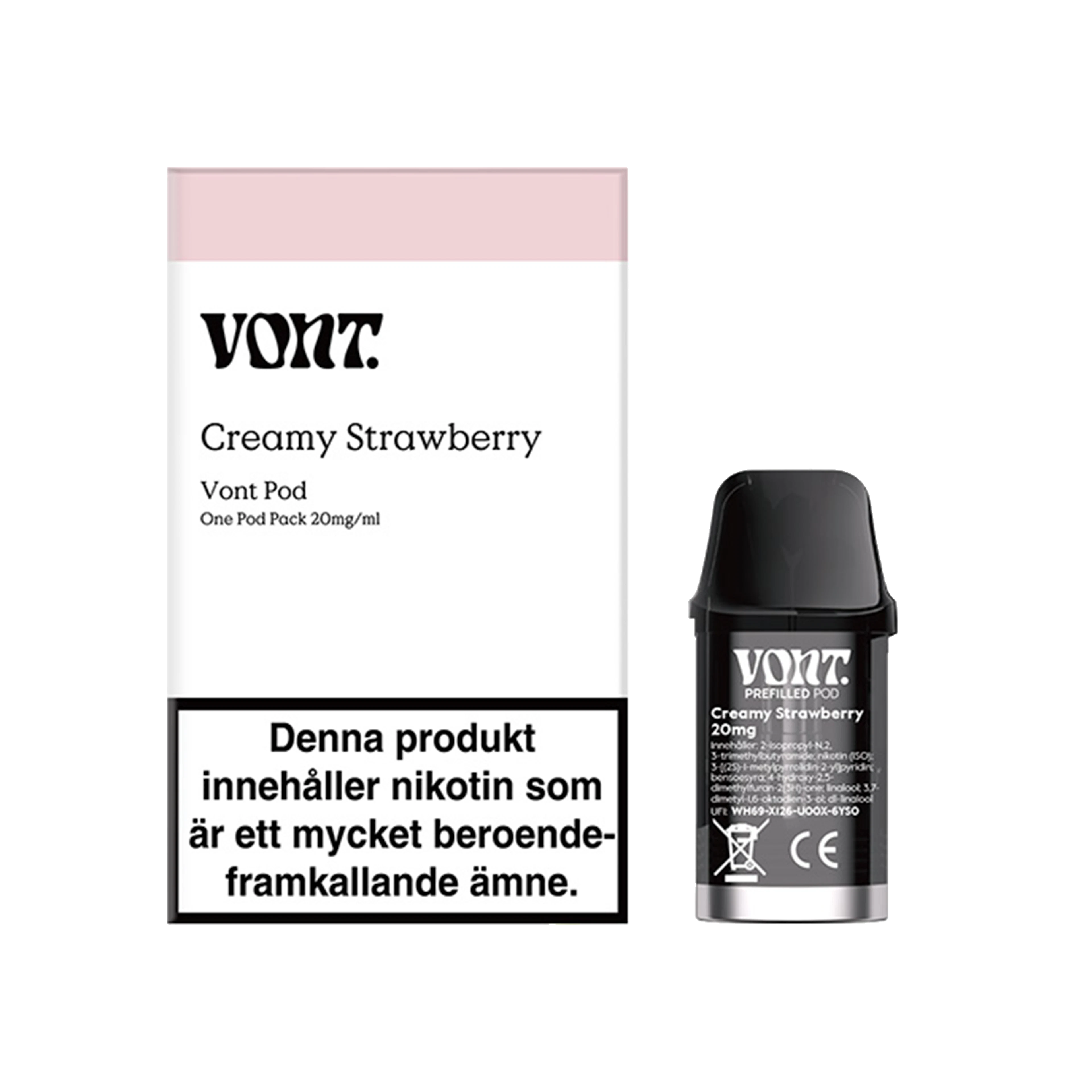 Vont Pod Creamy Strawberry 1000 20mg