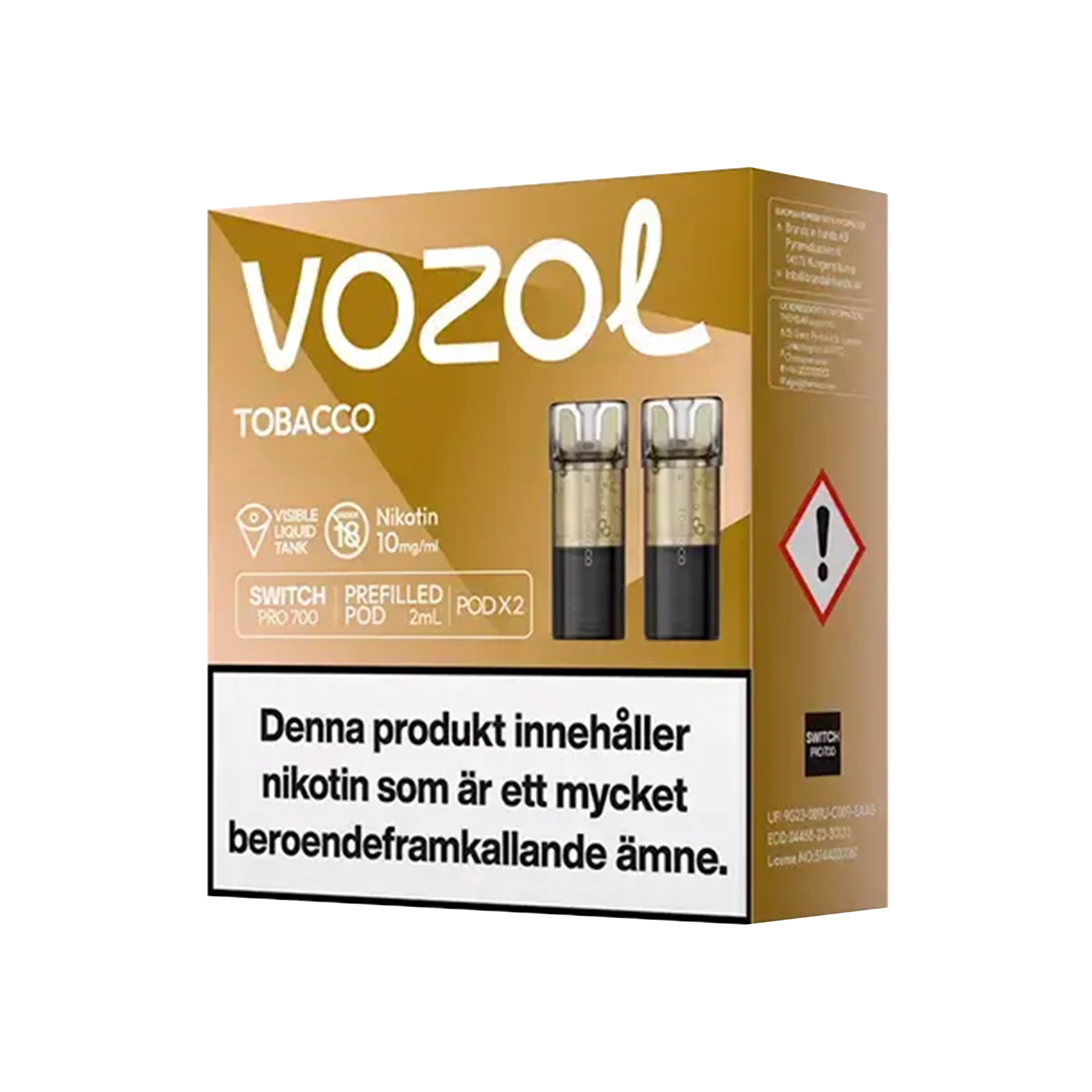 Vozol Tobacco 10mg Pod 2-pack