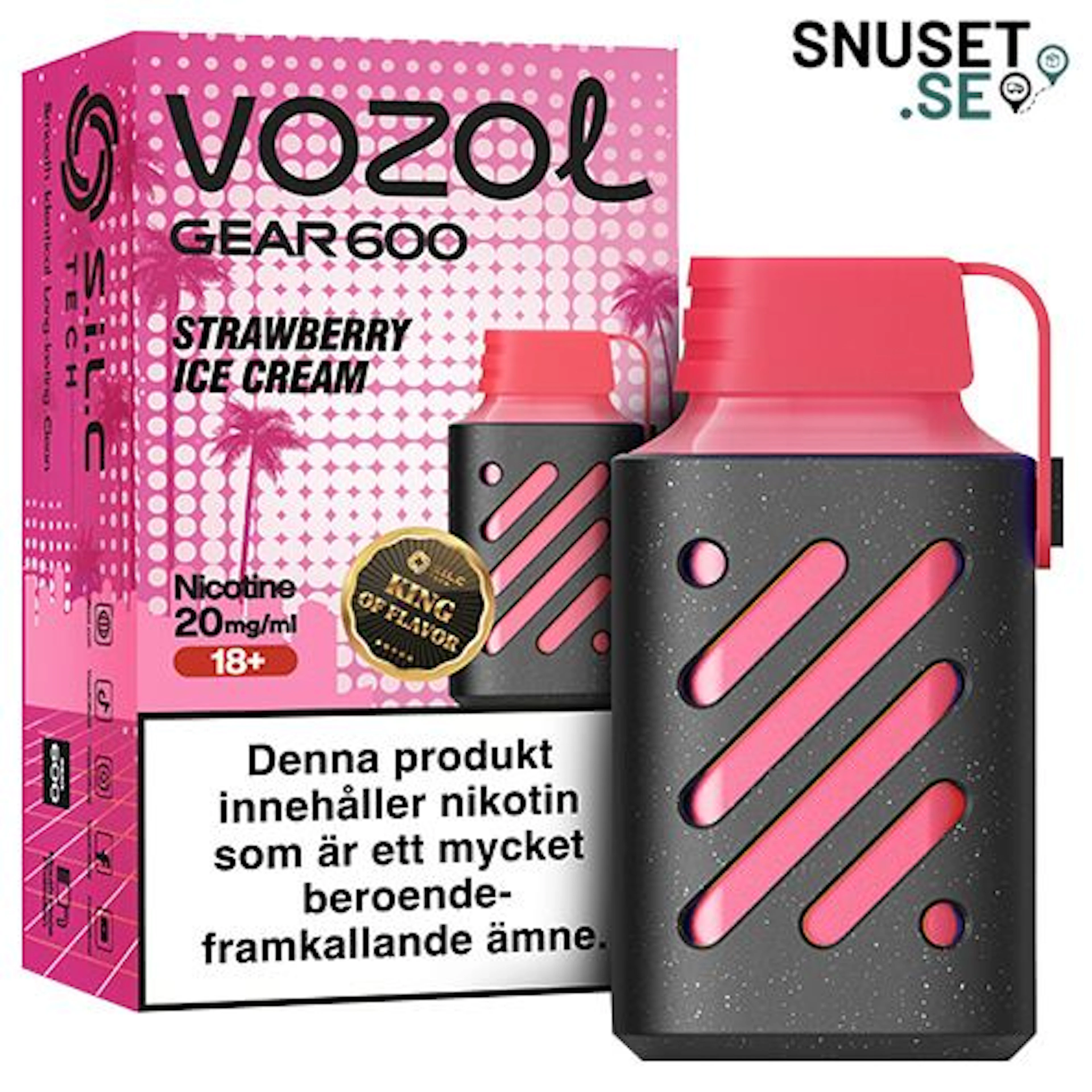 Vozol Gear 600 Strawberry Ice Cream 20 mg