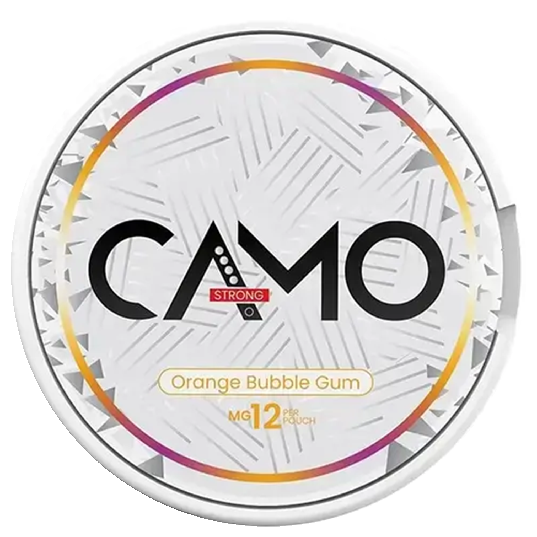 Camo orange bubblegum 12 mg slim vitt snus