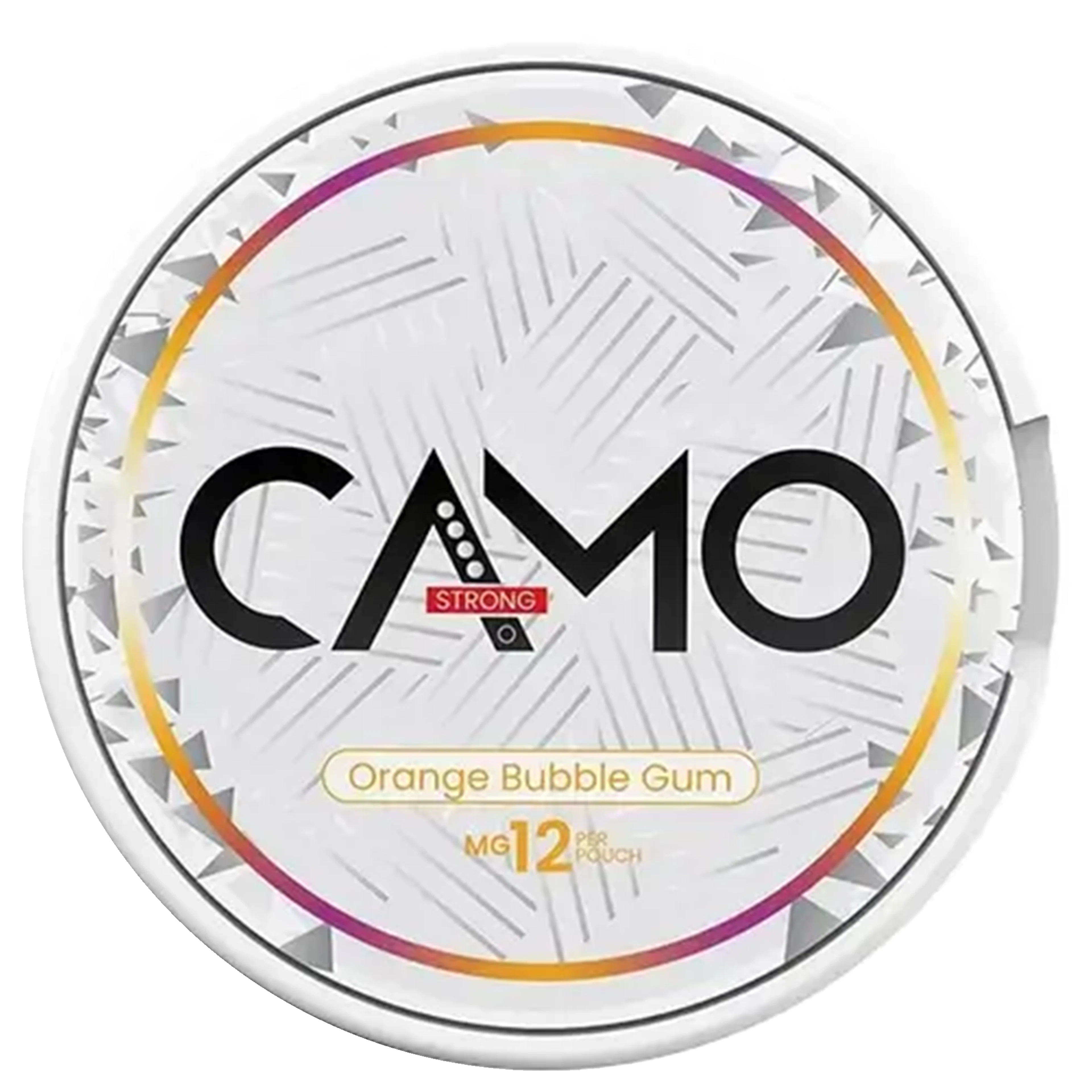 Camo orange bubblegum 12 mg slim vitt snus