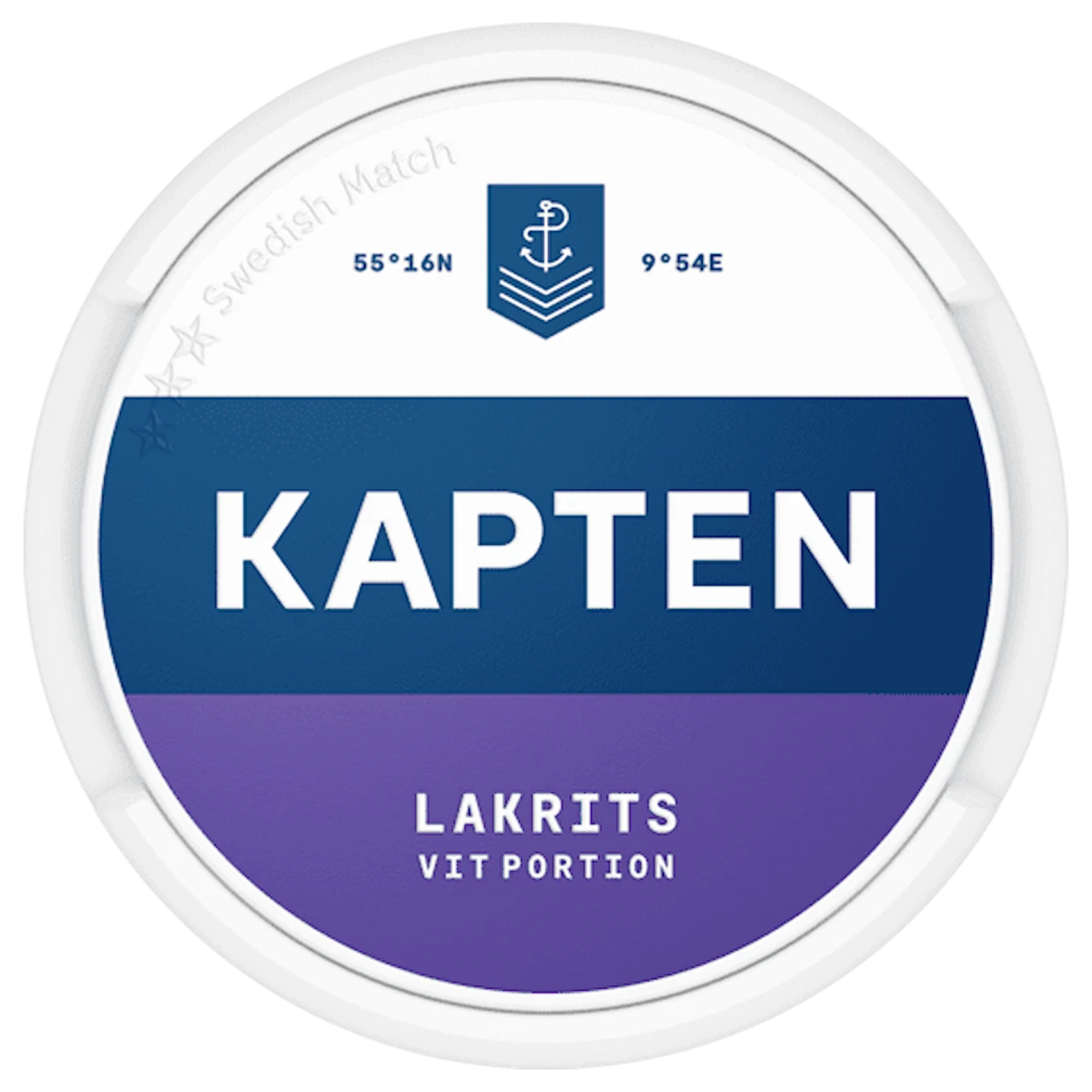 Kapten Lakrits Vit Portion