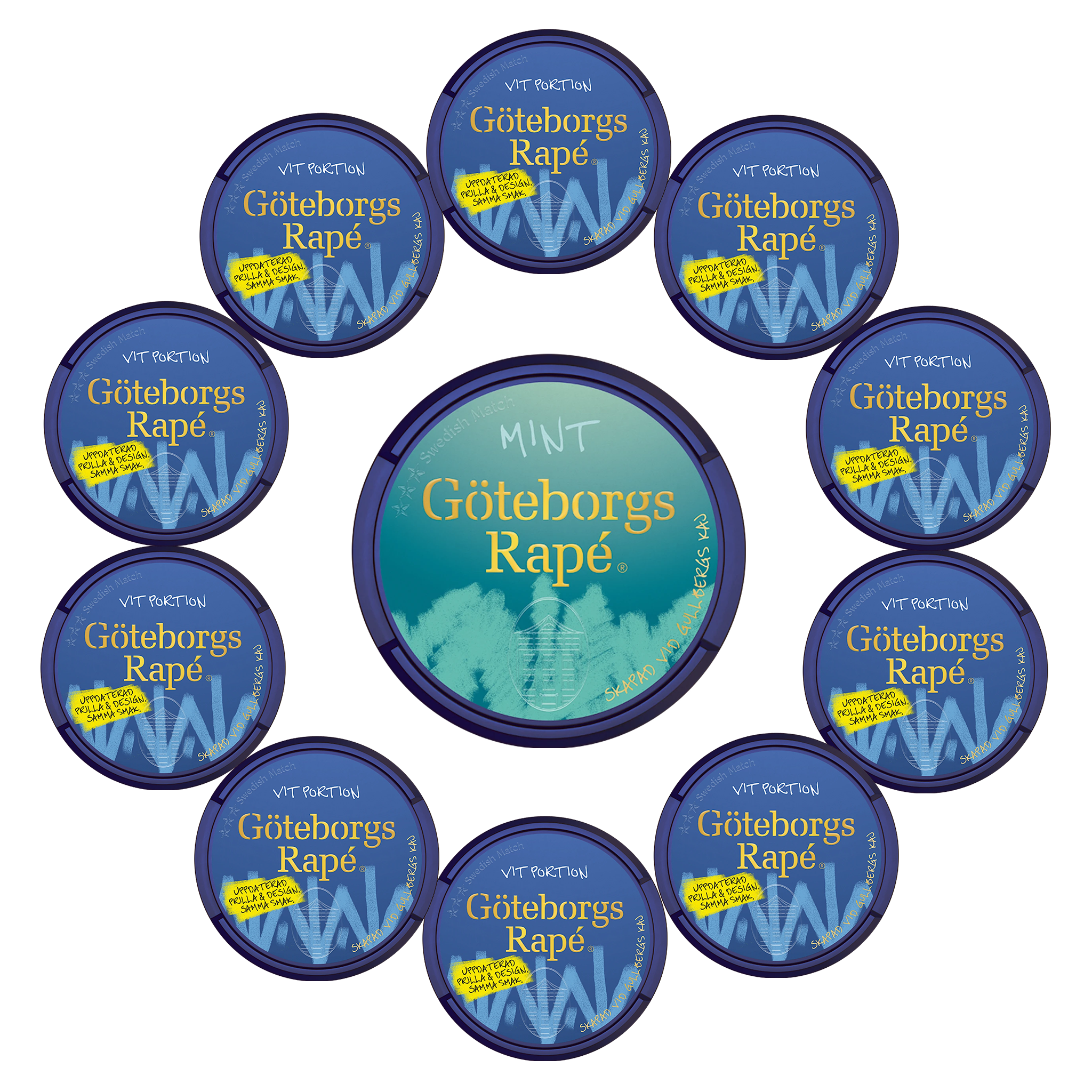 Göteborgs Rapé Göteborgs Rapé Vit Portion + Mint Mixpack - snus