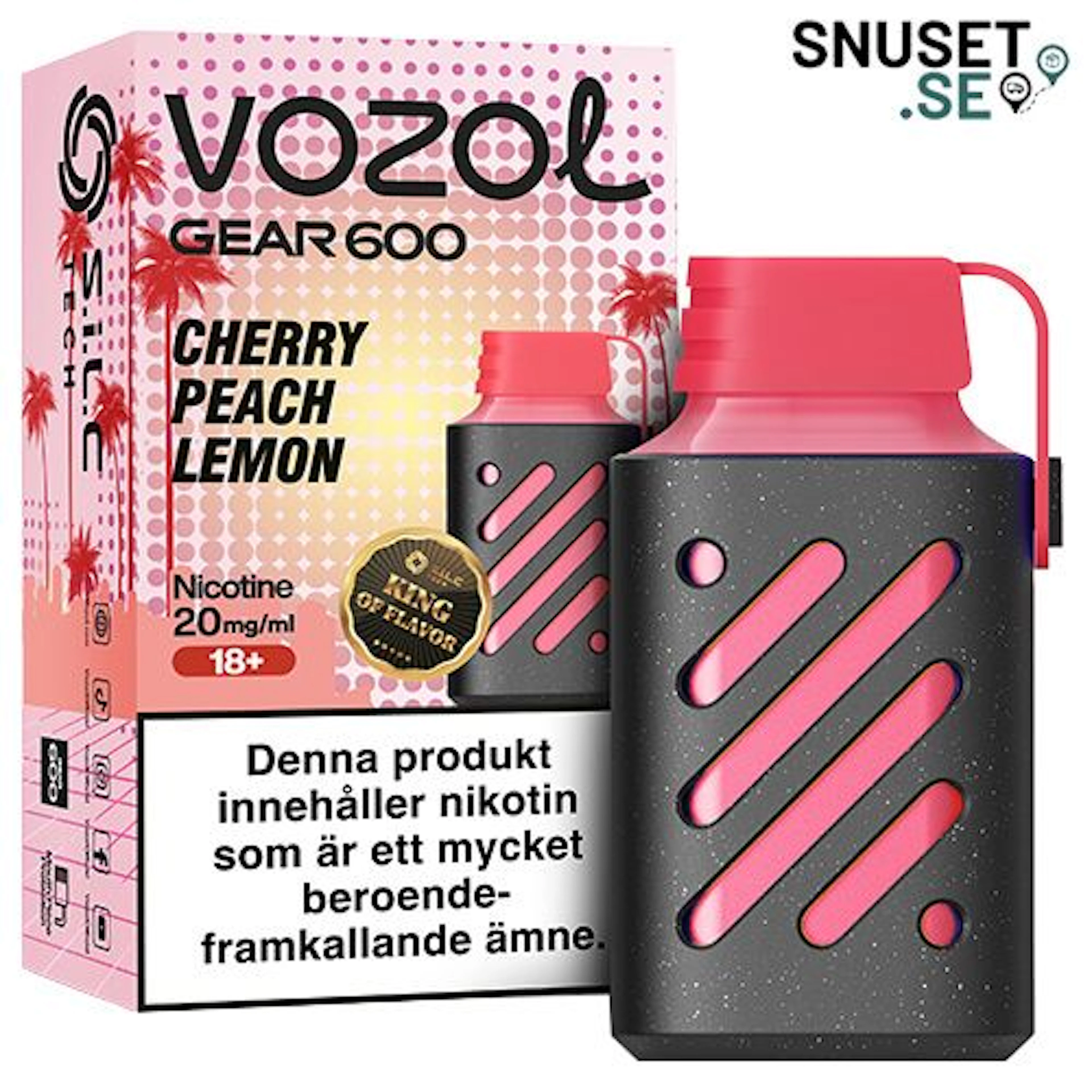 Vozol Gear 600 Cherry Peach Lemon 20 mg