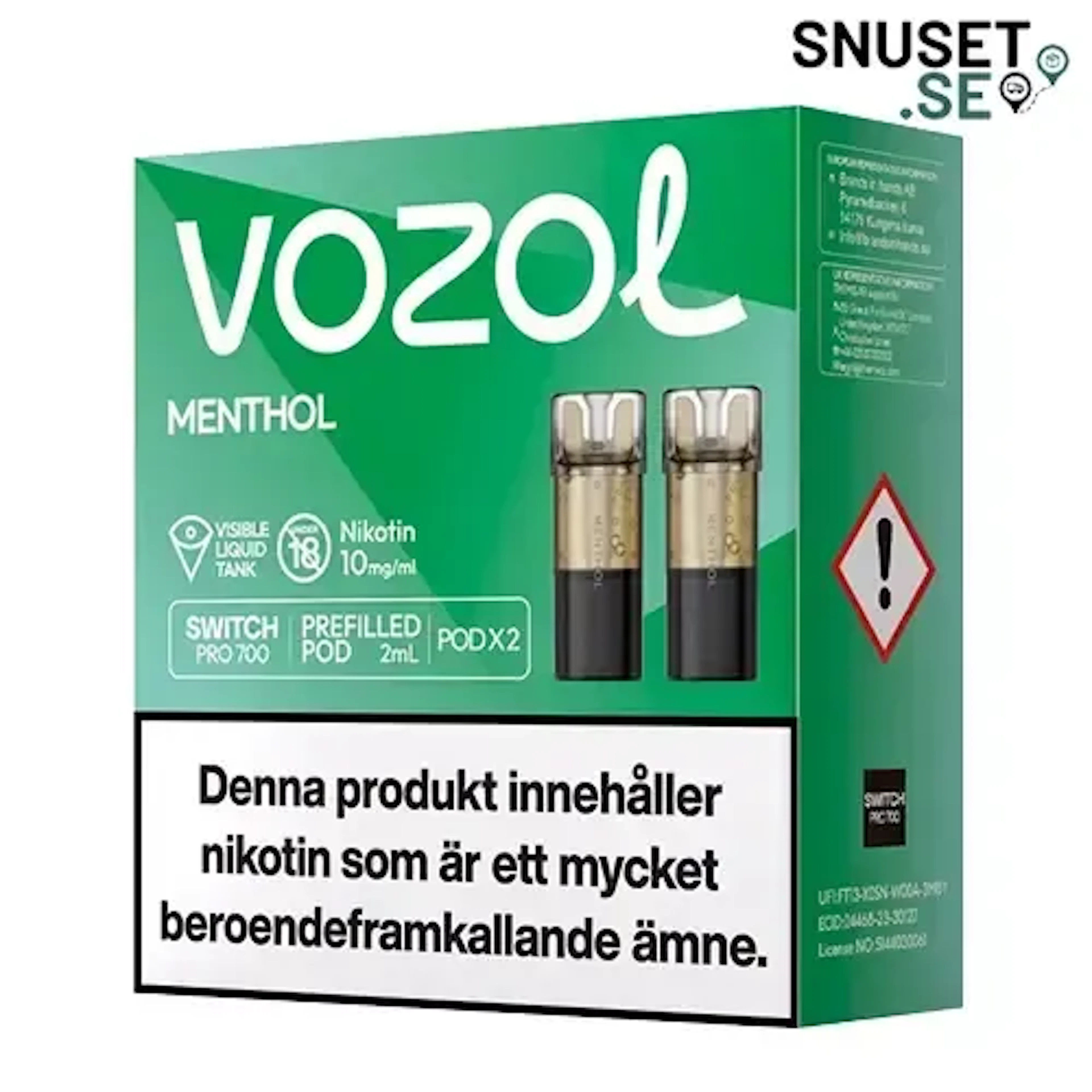 Vozol Menthol 10mg Pod 2-pack
