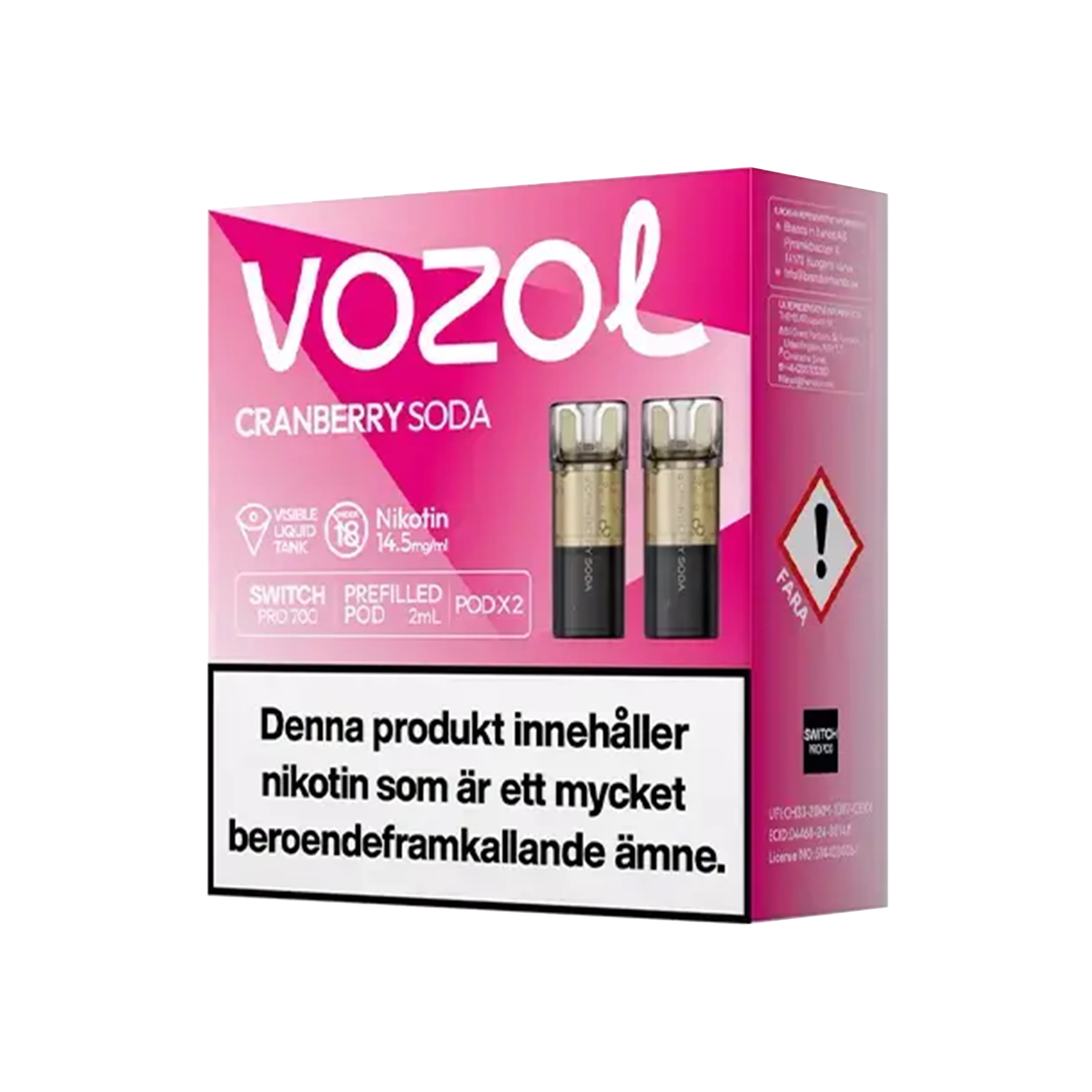 Vozol Cranberry Soda 14,5mg Pod 2-pack
