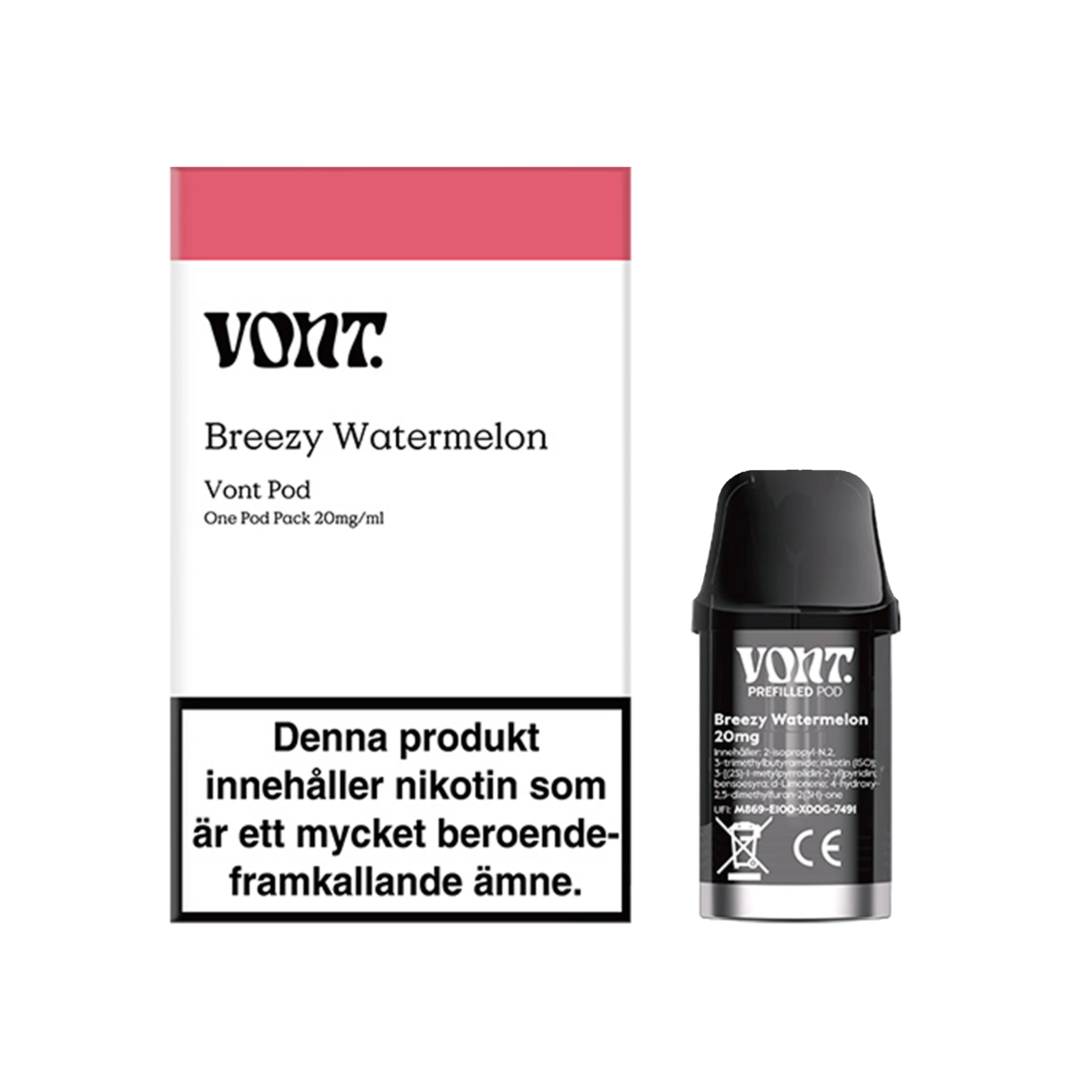 Vont Pod Breezy Watermelon 1000 20mg