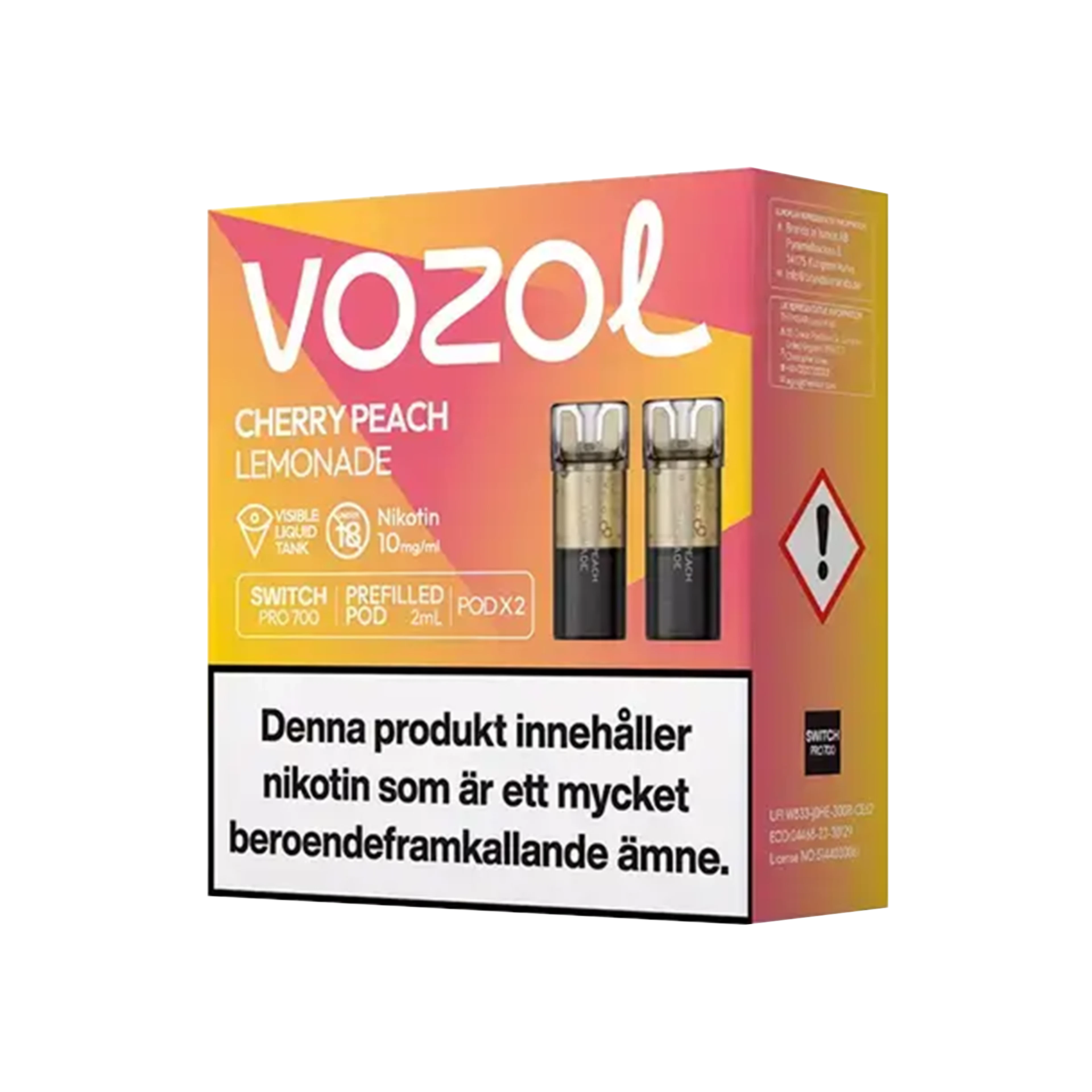 Vozol Cherry Peach Lemonade 10mg Pod 2-pack