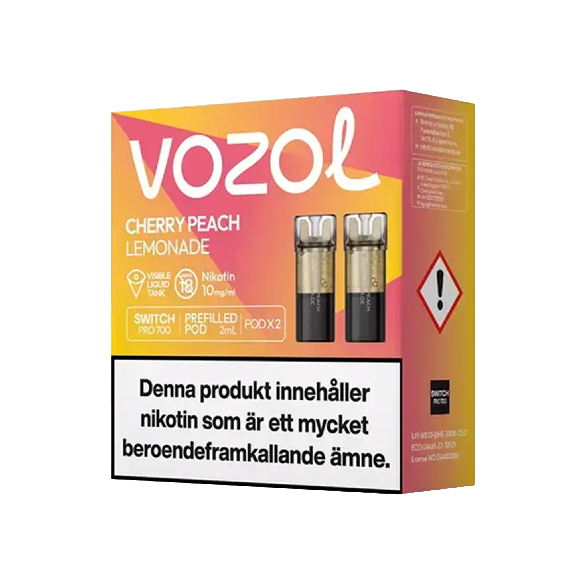 Vozol Cherry Peach Lemonade 10mg Pod 2-pack