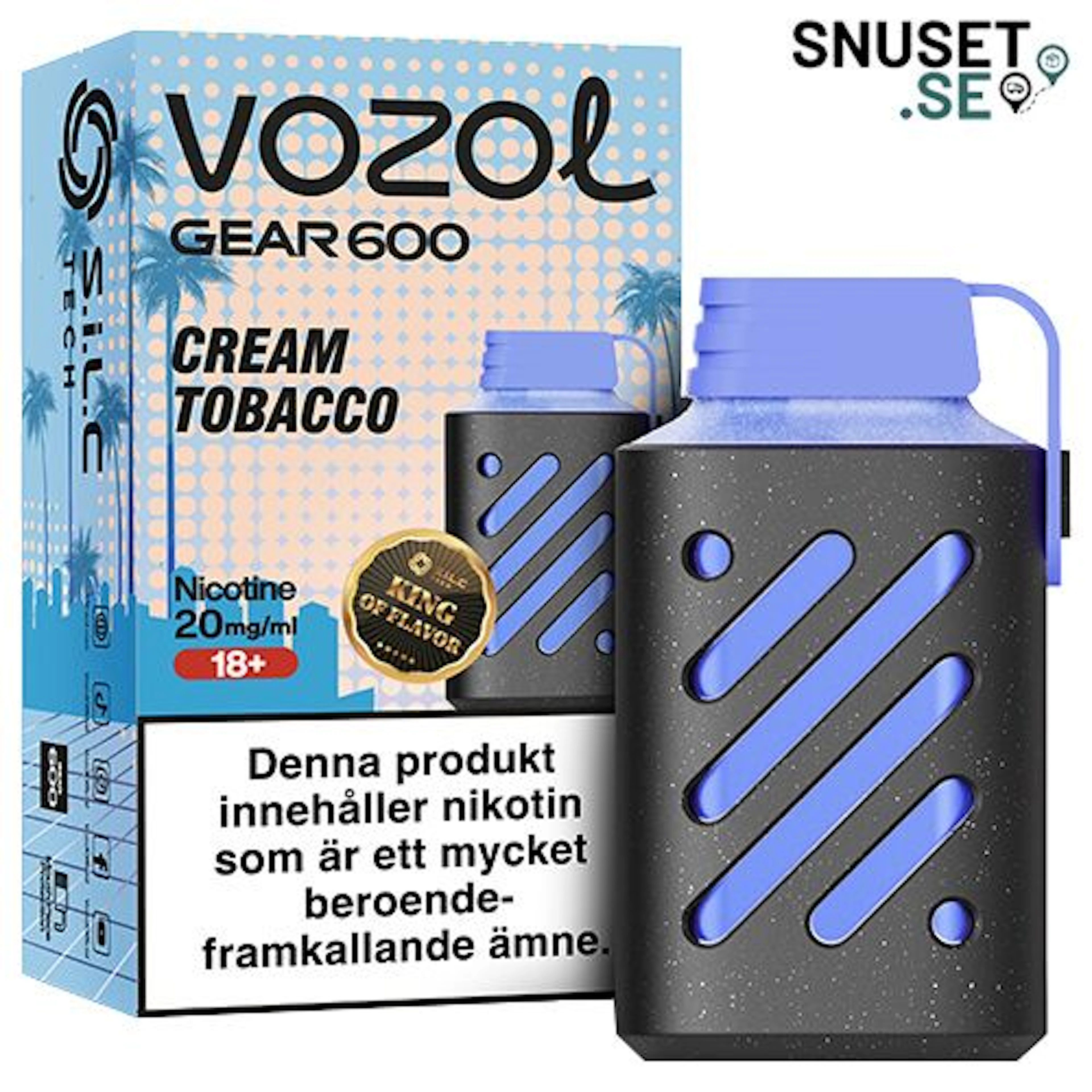 Vozol Gear 600 Cream Tobacco 20 mg