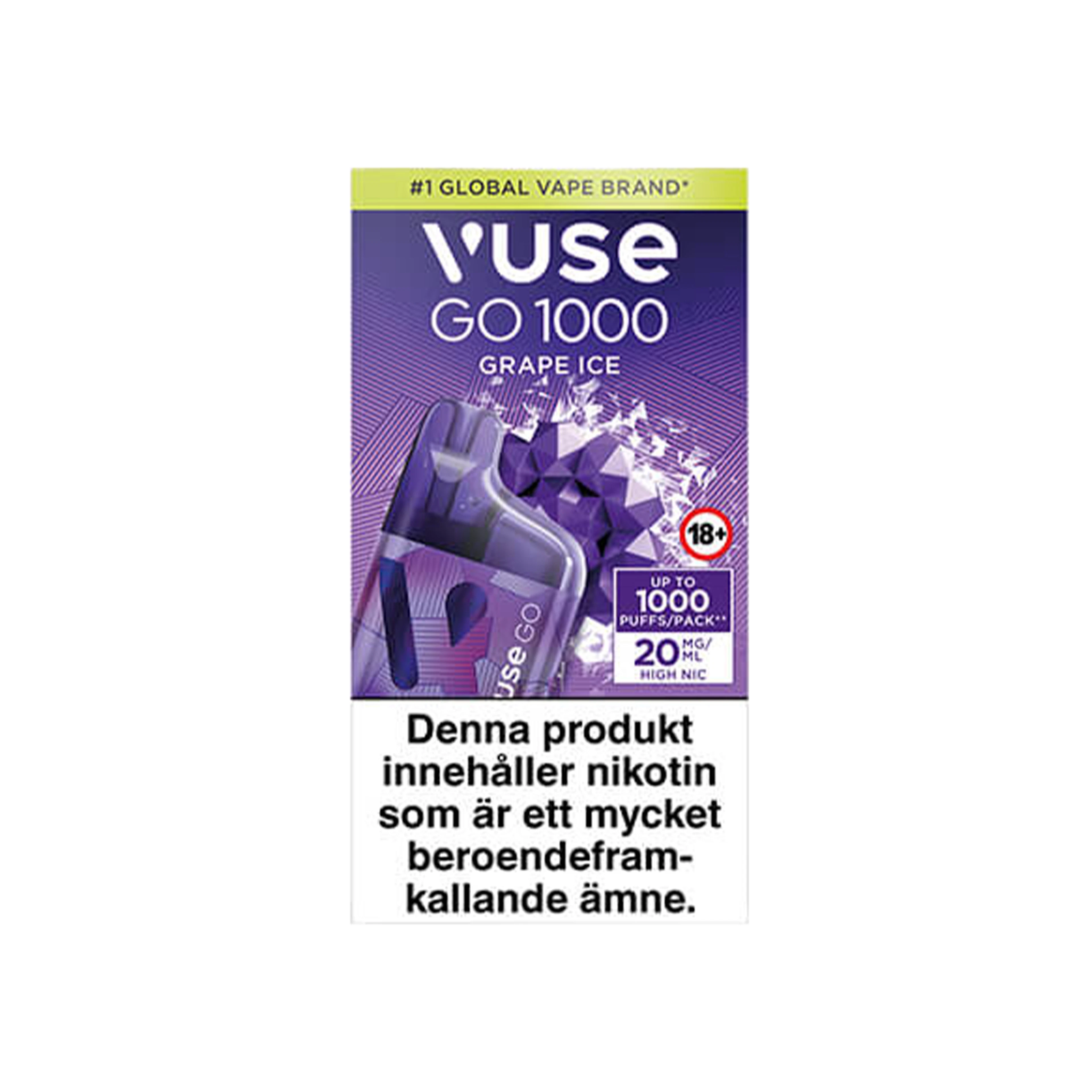 Vuse Go Box 1000 Grape Ice 20 mg